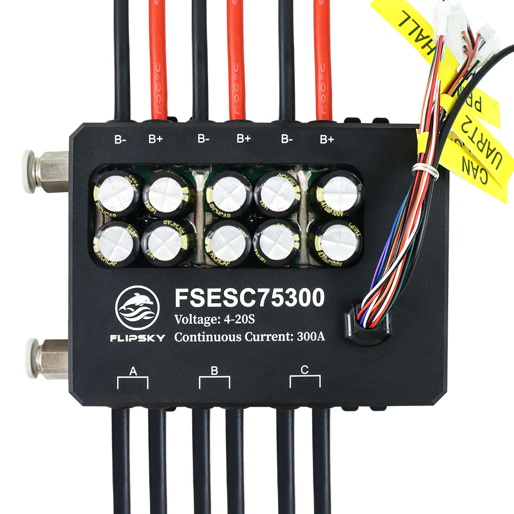 Vesc 75300 High Current Esc - Flipsky Fsesc 75300 84v ตัวควบคุมความเร็วแบบกระแสสูง 350a